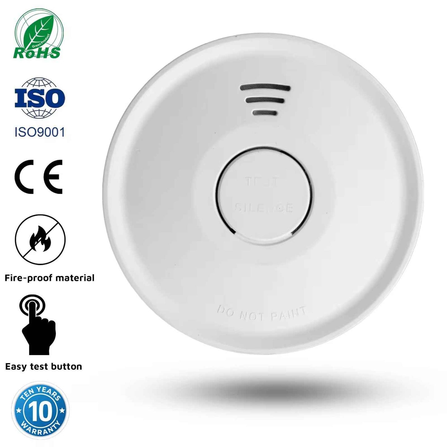 入門火警偵察器｜電池有效10年｜冇wifi功能｜歐盟CE認證 ｜簡易安裝｜DH-001